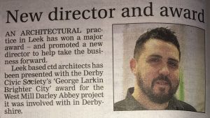 ctd architects 2016 news Leek Post & Times